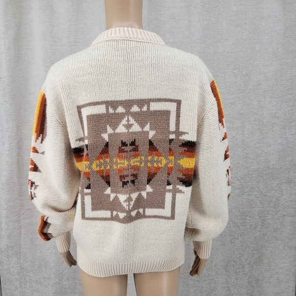JcPenny Vintage 70s Aztec Acrylic Sweater - Picture 7 of 15